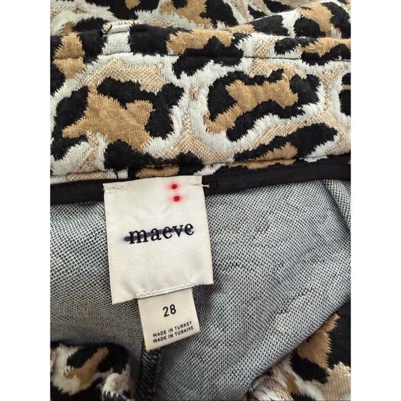 Maeve/ Anthropologie The Ettie High-Rise Crop Wide-Leg Leopard print Pants - Picture 10 of 10